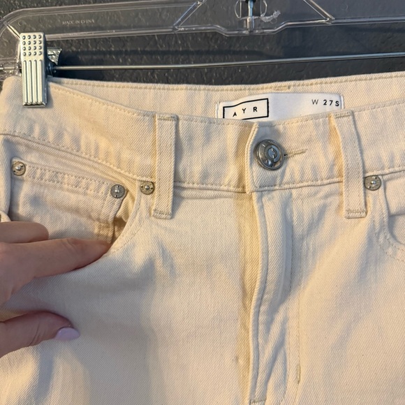 AYR • The Secret sauce high rise straight leg jeans ecru cream - 27 short - Picture 3 of 7